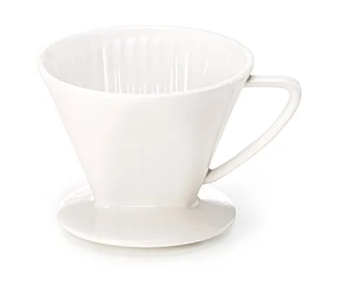 Cha Cult Kaffeefilter Else Keramik, weiß- Größe XL Ø 12,2 cm, H. 10 cm