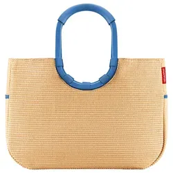 reisenthel Umhängetasche loopshopper L Frame Raffia Blue in beige von reisenthel