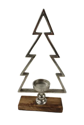 Sesua Teelichthalter Tannenbaum 33 cm Kerzenständer Weihnachtsdeko