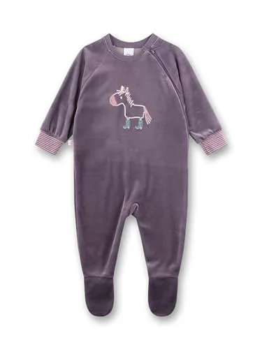 Sanetta Baby-Strampler lila Esel aus Nicki | Bequemer Strampler für Mädchen