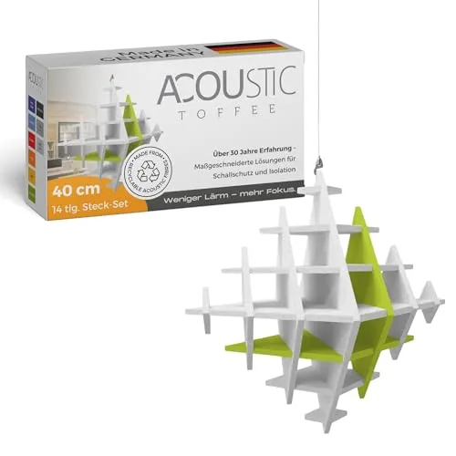 platino24 „CUBO“ 3D-Akustik-Objekt Würfel für optimale Schalldämmung - Verbessern Sie die Raumakustik mit dem 