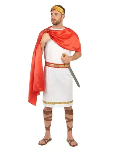 DEGUISE TOI Cäsaren-Kostüm für Herren weiss-rot-goldfarben - Rot