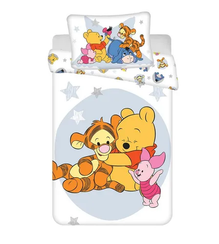 Jerry Fabrics Kinderbettwäsche Winnie The Pooh – Bettbezug 100x135 cm & Kissenbezug 40x60 cm