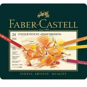 FABER-CASTELL POLYCHROMOS Buntstifte, 24 St. im Metall-Etui - bruchfeste Mine für kreativen Malspaß und optimale Farbvielfalt
