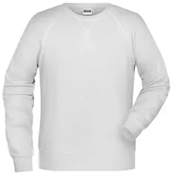 Sweatshirt Raglanärmel JN8022 - James & Nicholson in White - Arbeits- & Schutzkleidung, bequemes Sweatshirt mit Raglanärmeln für optimale Bewegungsfreiheit, in verschiedenen Farben und Größen erhältlich.