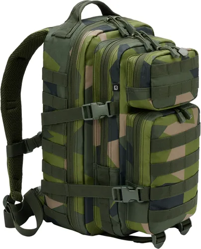 Brandit BD8007 Medium US Cooper Backpack - Swedish Camo - Funktioneller Rucksack mit MOLLE-System, ideal für leichte Einsätze im urbanen Gelände oder beim Trekking. Bequeme, gepolsterte Schultergurte und vielseitige Fächer für optimale Organisation.