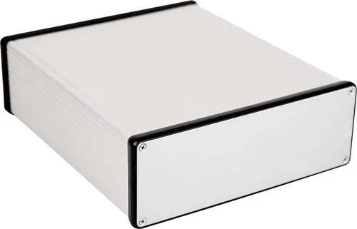 Hammond Electronics 1455U2201 Universal-Gehäuse - Gehäuse aus eloxiertem Aluminium, 220 x 191 x 66 mm, ideal für maßgeschneiderte Elektronikprojekte und optimalen Schutz.