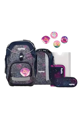 Ergobag Pack 2025 Bärlaxy - Schulranzen mit Reflex Glow Edition - Schulranzen mit innovativem Reflektormaterial für optimale Sichtbarkeit, perfekt für kleine Entdecker und Abenteuer im Alltag.