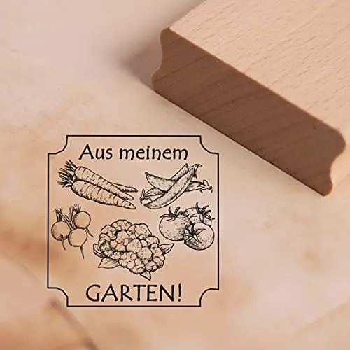 Stempel Aus meinem Garten - Gemüse ca. 48 x 48 mm
