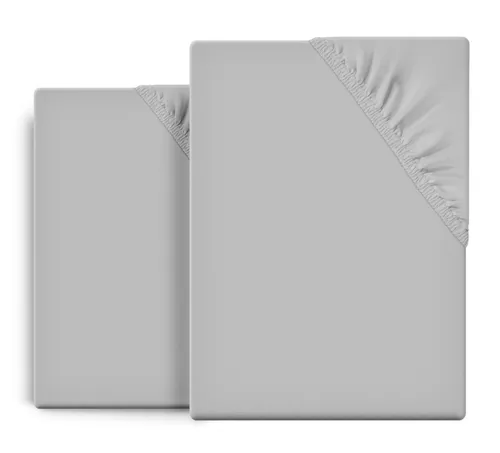 Beautex Spannbettlaken 2er Set Spannbetttuch Bettlaken Premium Baumwolle Jersey 160g/m², Jersey, Gummizug: rundum, (2 Stück)