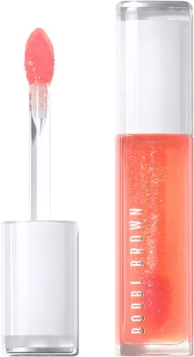 Bobbi Brown Extra Blushing Lip Oil - Farbton Bare Peach - Hydratisierendes Lip Oil für Damen, 6 ml. Verleiht glänzende, glatte Lippen und pflegt sie intensiv. Ideal für ein makelloses Make-up und ein angenehmes Tragegefühl.