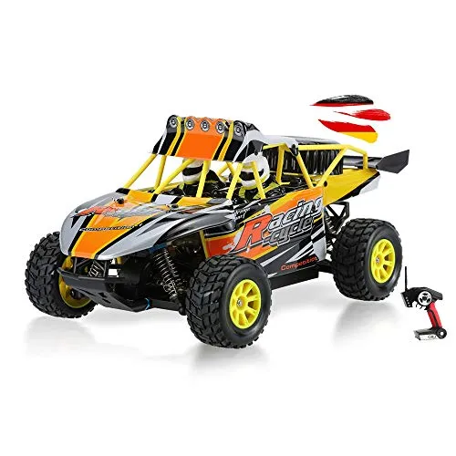 RC ferngesteuerter Off-Road 4-WD Rallye Buggy 70 km/h Powerspeed, inkl. 2.4 GHz proportionale Fernsteuerung, Monstertruck, Truggy, Gelände-Fahrzeug, Modellbau Maßstab 1:18, RTR f. Kinder u. Erwachsene