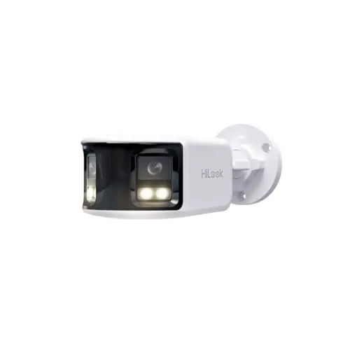 HiLook by HIKVISION 8MP Überwachungskamera mit 180° Weitwinkel - Hochwertige 4K 8MP Kamera mit Smart Hybrid Light für farbige Nachtsicht und KI-gestützter Erkennung. Ideal für die Überwachung großer Flächen, wetterfest und leicht zu installieren.