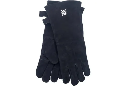 WMF Grillhandschuh - Hochwertiger Schutz beim Grillen - Topflappen aus Baumwolle, Leder und Polyester, hitzebeständig und komfortabel für sicheres Grillvergnügen.