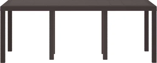 vidaXL Gartentisch Braun 200 x 100 cm - Eleganter Poly-Rattan Tisch - Gartentisch aus hochwertigem Poly-Rattan, wetterfest und stabil. Bietet Platz für bis zu 6 Personen – ideal für Gartenpartys und Familienessen.