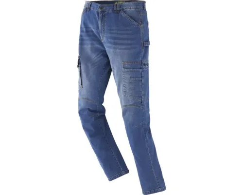 Terrax Workwear Arbeitshose Jeans blau 52 - Robuste Arbeits- & Schutzkleidung, aus 98% Baumwolle für hohen Tragekomfort und Flexibilität, ideal für Handwerker und Bauarbeiten.