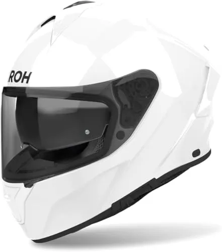 AIROH Spark II Color Integralhelm Weiß XL - Motorradhelm mit maximalem Schutz und stilvollem Design, ausgestattet mit Belüftung und waschbarem Innenfutter für höchsten Komfort.
