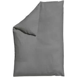 Schlafgut Bettdeckenbezug Knitted Jersey, Grau - Bettwäsche aus hochwertigem Jersey, pflegeleicht und atmungsaktiv, ideal für einen erholsamen Schlaf. Oeko-Tex® zertifiziert und schadstoffgeprüft.
