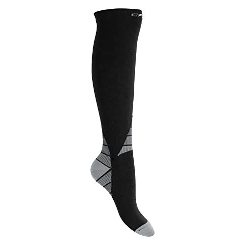 CFLEX Herren & Damen Sport Strümpfe (1 Paar) Kompressions Kniestrümpfe - Schwarz-Grau 43-46