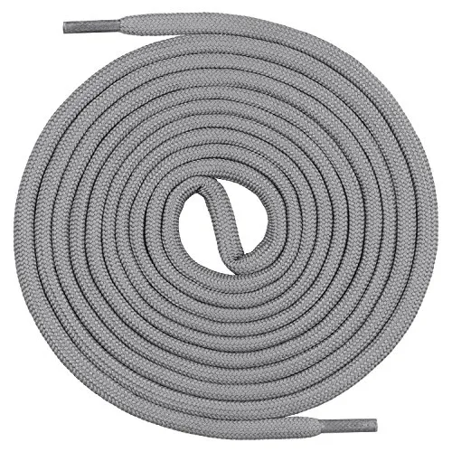 Mount Swiss runde Schnürsenkel für Wanderschuhe, Trekkingschuhe und Arbeitsschuhe - extra reißfest - ø 5 mm Farbe Grau Länge 210cm
