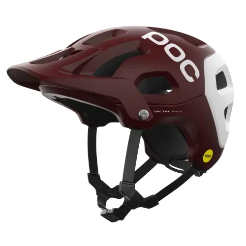 POC Tectal Race MIPS Fahrradhelm in Bordeaux/Weiß, Größe 50-56 cm - Fahrradhelm für Damen mit Recco Rescue System und hervorragender Belüftung, ideal für sicheres Fahren und optimalen Komfort.
