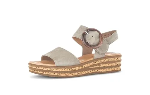 Gabor Damen Sandaletten - Elegante Riemchensandalen für den Sommer - Wanderschuhe: Best Fitting Sandaletten mit Leder-Innenmaterial und flachem Absatz für höchsten Tragekomfort bei warmem Wetter.