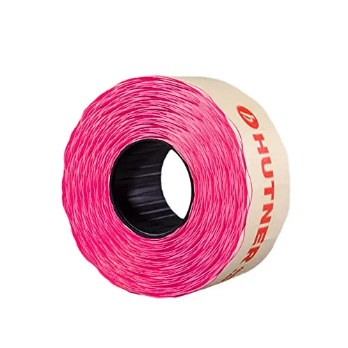 Rollen Preisetiketten 26x12 leucht-pink permanent | 15.000 Etiketten | Preisauszeichner Etiketten | Auszeichner Etiketten | HUTNER 10
