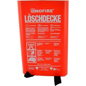 NOFIRE Löschdecke DIN EN 1869, 120 x 120 cm, auch für Fettbrände, Box