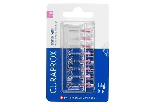CURAPROX Interdentalbürsten Interdentalbürste CPS 08 prime, Refill, 8 Stück, pink, 3.2 mm Wirksamkeit, Nachfüllpackung, ohne Halter
