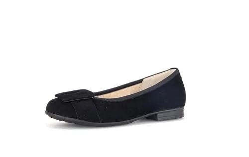Gabor Damen Klassische Ballerinas, Frauen Flats,Wechselfußbett,Moderate Mehrweite (G),Ballet-Flats,Ausgehschuhe,schwarz,40.5 EU / 7 UK