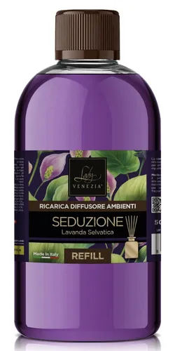 Lady Venezia Bastoncini Ricarica 500 Ml Lavanda Transparent Made In Italy