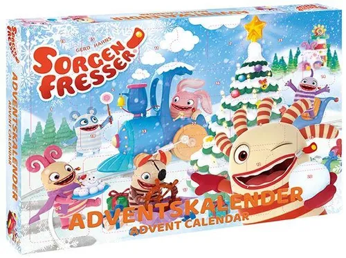 Super Deal Craze Adventskalender Sorgenfresser 57446 - Adventskalender mit 24 Türchen, gefüllt mit Spielzeug, ideal für alle Altersgruppen und sorgt für fröhliche Vorfreude auf Weihnachten!