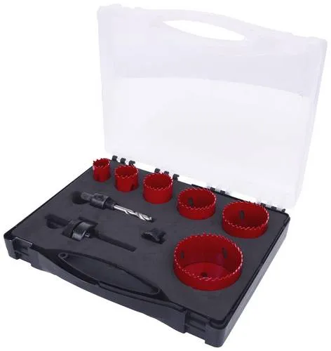 KS Tools Elektriker Lochsägen-Sortiment 8-tlg. - Vielseitiges Set für präzise Bohrungen - Sonstige, 8-teiliges Lochsägen-Sortiment von KS Tools für präzise Bohrungen in verschiedenen Materialien.