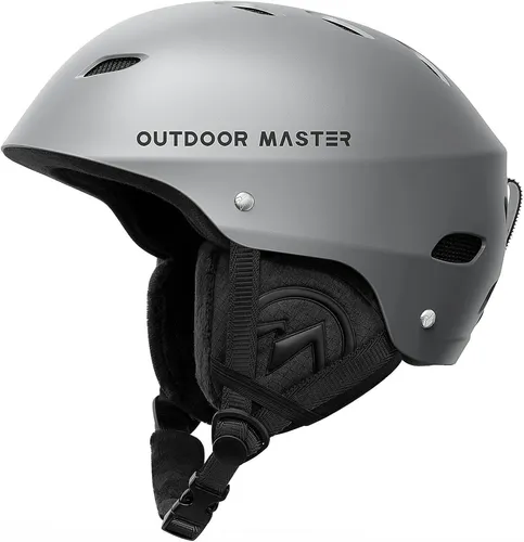 OutdoorMaster Kelvin Skihelm Snowboardhelm für Herren Damen L Grau