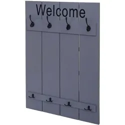 MCW Wandgarderobe C89 Welcome Shabby Grau-Blau in blau von MCW