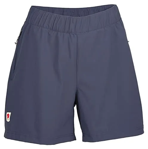 Fjällräven High Coast Relaxed Shorts Women Navy (44) - Hosen für Damen, ideal für Kajakfahrten und Wanderungen, aus leichtem, schnell trocknendem Stretchgewebe mit elastischer Taille und Reißverschlusstaschen.