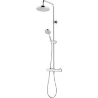 Schulte DuschMaster Rain III D969260 02 - Duschköpfe & -brausen: Komplettset mit Kopf- und Handbrause, Sicherheitsthermostat und 5-fach verstellbarer Handbrause für ein spritziges Duschvergnügen!