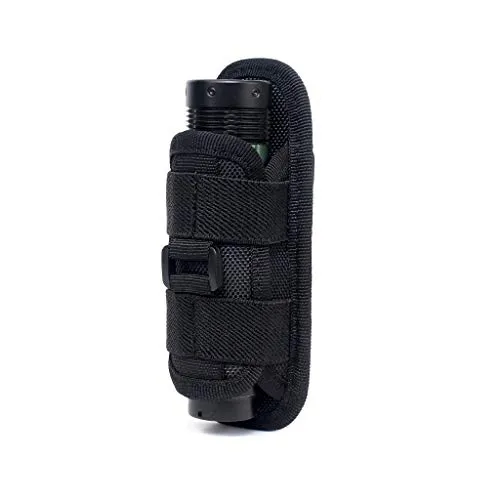 WYNEX Taschenlampe Holster Tactical Gürteltasche EDC Flashlight Pouch Molle Tasche mit 360-Grad-Karabiner Reel Clip