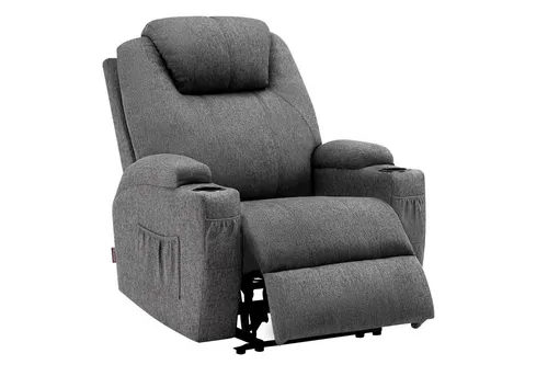 MCombo Relaxsessel Elektrisch 7061 - Grau - Stilvoller Fernsehsessel mit elektrischer Relaxfunktion und komfortabler Polsterung, ideal für entspannte Stunden zu Hause.