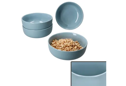 Ritzenhoff & Breker Müslischale Ritzenhoff 4x Jasper Schale 14,5cm Graublau Steingut Müslischüssel, Steingut