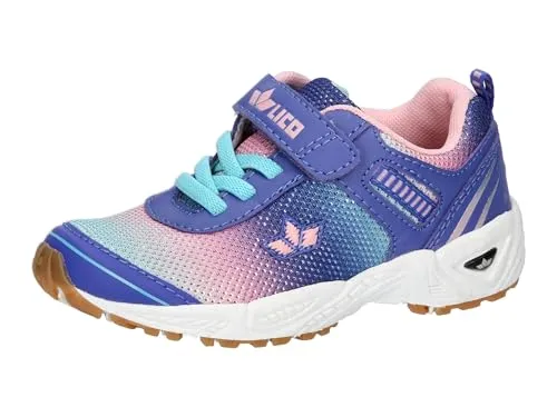 Lico Unisex Kinder Barney Vs Sneaker - Rosa Lila Türkis, 39 EU - Sneaker für Jungen mit niedrigem Schaft, auswechselbarer Textileinlegesohle und praktischen Grössenmesssystem bis Grösse 35, ideal für wachsende Füße.