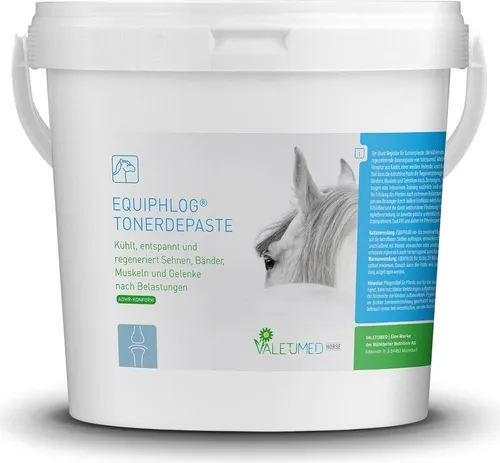 Valetumed Equiphlog Tonerdepaste zur Kühlung, Entspannung, Regeneration von Bändern, Sehnen, Muskeln, Größe:1500g