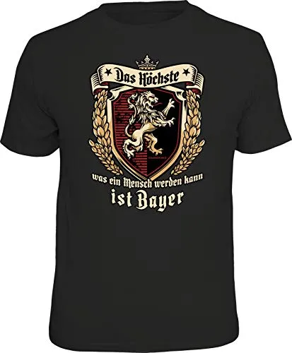 Bayern T-Shirt für den echten Fan: Das Höchste was EIN Mensch Werden kann ist Bayer XXXL, Nr.6380