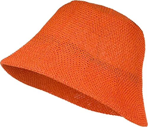styleBREAKER Damen Sonnenhut - Faltbarer Fischerhut aus Papierstroh - Fischerhüte für Damen, leichter Bucket Hat mit breiter Krempe für optimalen Sonnenschutz und elastischem Schweißband für hohen Tragekomfort - ideal für Strand und Outdoor-Aktivitäten.