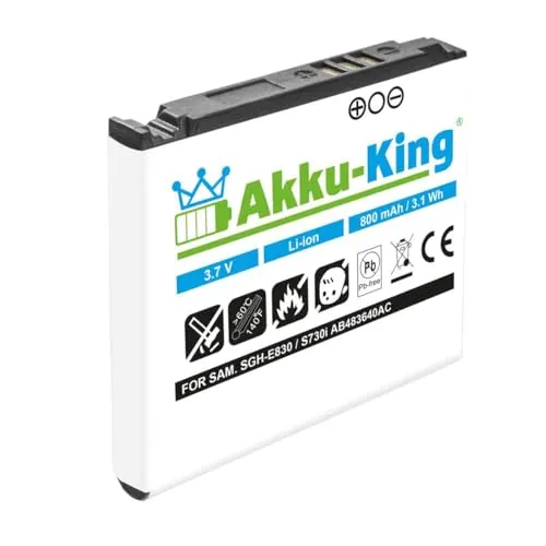 Akku-King Akku kompatibel mit Samsung AB483640AC, AB483640AE - für SGH-E838, S730, S738, E830, S730i Li-Ion