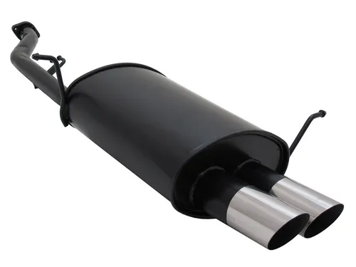 Novus Sportauspuff für BMW E36 Compact 316i 2x76mm MS-Design - Schalldämpfer für BMW E36 Compact, sorgt für sportlichen Sound und verbesserte Leistung mit 2x76mm Auspuffendrohren.