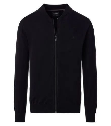 CASAMODA Strickjacken Uni XL Schwarz - Strickjacke für Herren aus reiner Pima-Baumwolle, bietet ein besonders weiches Tragegefühl und ist vielseitig kombinierbar.