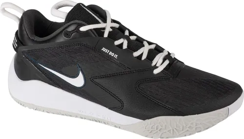 Nike Air Zoom Hyperace 3 FQ7074-002, Herren Handballschuhe in Schwarz - Laufschuhe mit Air Zoom-Technologie für optimale Dämpfung und schnelle Bewegungen. Atmungsaktives Obermaterial und multidirektionale Außensohle bieten Komfort und Stabilität auf dem Spielfeld.