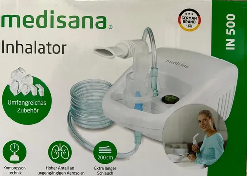 Medisana IN 500 Kompressor Druckluft mit Zubehör 2m Schlauch