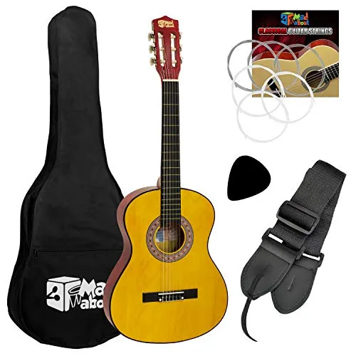 Mad About CLG1-12-PACK Set Klassische Spanische Gitarre, 1/2 Größe, für Kinder